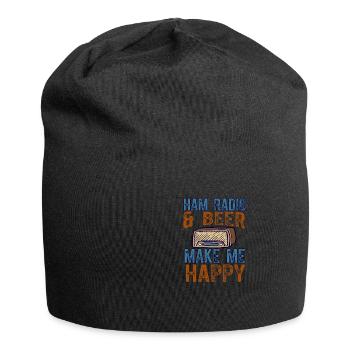 Amateurfunk Bier Happy Ham Radio - Jersey-Beanie - Schwarz - Vorne