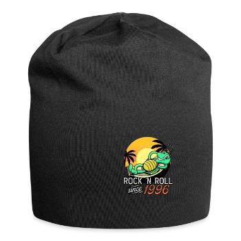 Tortue Rock N Roll Depuis 1996 Anniversaire - Bonnet en jersey - noir - Devant