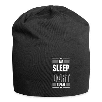 manger dormir fléchette répéter l’idée cadeau en disant - Bonnet en jersey - noir - Devant