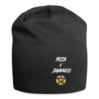 Goth Pizza Und Dunkelheit - Jersey-Beanie - Schwarz - Vorne