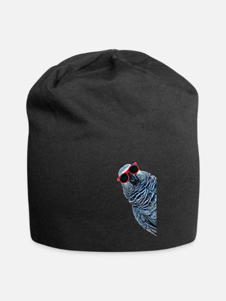 Afrikanisches Graupapagei Geschenk - Jersey-Beanie - Schwarz