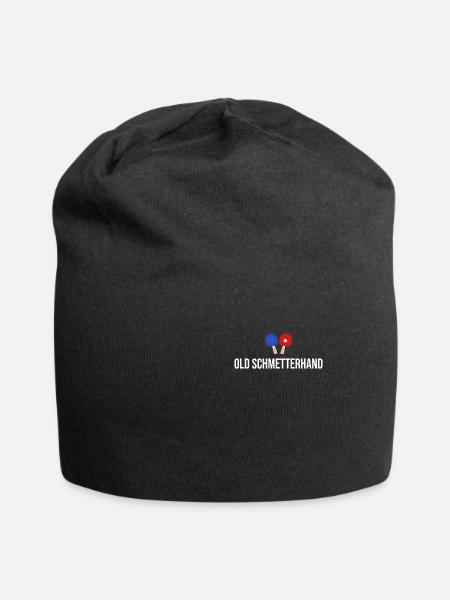 Tischtennis Old Schmetterhand Geschenk - Jersey-Beanie - Schwarz