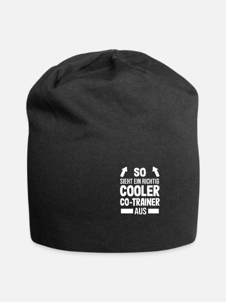 Cooler Co-Trainer Geschenk - Jersey-Beanie - Schwarz
