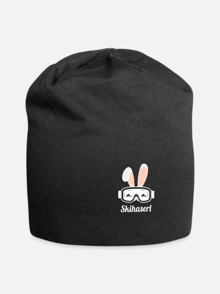 Skihaserl Apres Ski Skifahrerin Geschenk - Jersey-Beanie - Schwarz