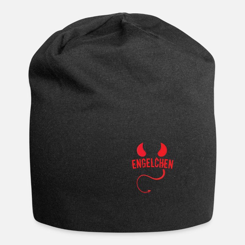 Engel Teufel Kostüm Karneval Fasching Engelchen - Jersey-Beanie - Schwarz