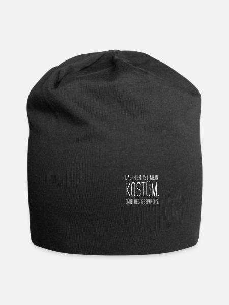 Karneval Spruch Fasching das ist mein Kostüm - Jersey-Beanie - Schwarz