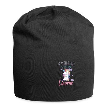 Je M'en Fous je suis une licorne Cadeau - Jersey-Beanie - Schwarz - Vorne