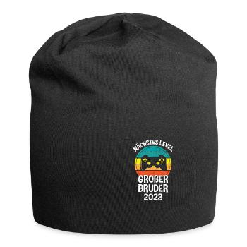 nächstes level großer bruder 2023 retro Gamer - Jersey-Beanie - Schwarz - Vorne
