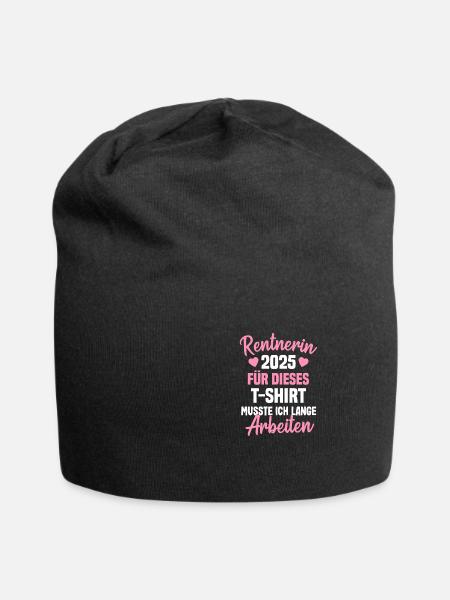 rentnerin 2025 - Jersey-Beanie - Schwarz