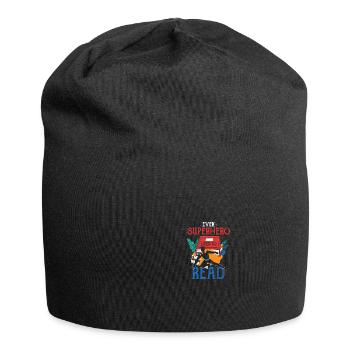 Even Superhero Likest To Read Book Literature Gift - Jersey Beanie - black - Front