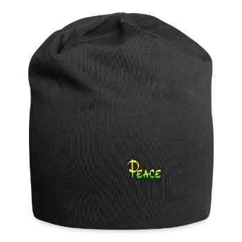 Frieden - Jersey-Beanie - Schwarz - Vorne
