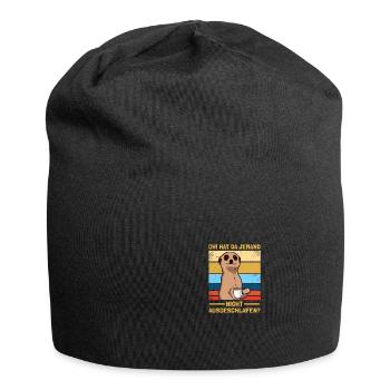 Nicht ausgeschlafen? Faulenzer Bürohumor - Jersey-Beanie - Schwarz - Vorne