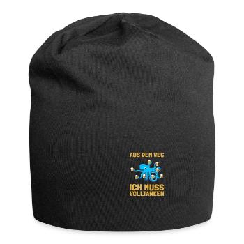 Ich muss volltanken Biertrinker Bierliebhaber Bier - Jersey-Beanie - Schwarz - Vorne