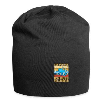 Ich muss volltanken Biertrinker Bierliebhaber Bier - Jersey-Beanie - Schwarz - Vorne