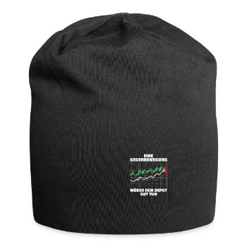 Gegenbewegung Aktienmarkt Börse Trader - Jersey-Beanie - Schwarz - Vorne