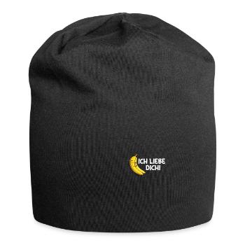 Ich liebe dich Valentinstag Spruch Liebesbeweis - Jersey-Beanie - Schwarz - Vorne