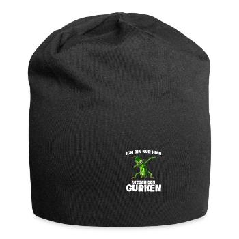 Wegen den Gurken Gurke Pickle Gurkenliebhaber - Jersey-Beanie - Schwarz - Vorne