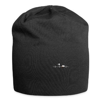 Boule Herzschlag Petanque Boule Boulespieler - Jersey-Beanie - Schwarz - Vorne