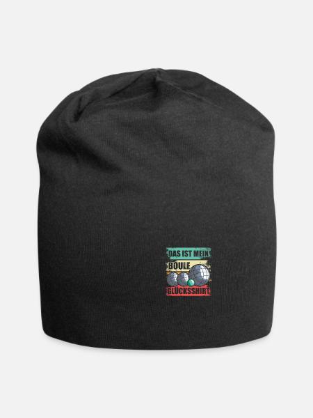 Petanque Boule GLücksshirt Boulespieler - Jersey-Beanie - Schwarz