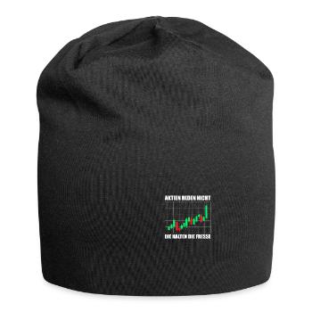 Stocks don't talk stock market stock market traders - Jersey Beanie - black - Front