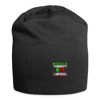 With my balls Petanque Boule Boule player - Jersey Beanie - black - Front