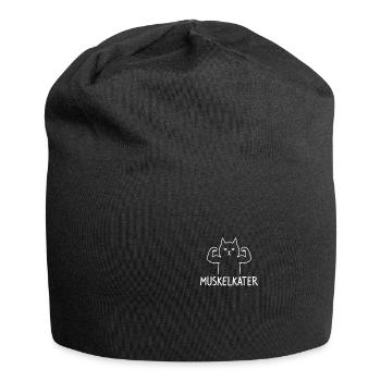 Muskelkater Bodybuilding Bodybuilder Kraftsport - Jersey-Beanie - Schwarz - Vorne