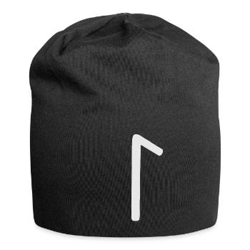 Futhark Alphabet runique Laguz - Bonnet en jersey - noir - Devant