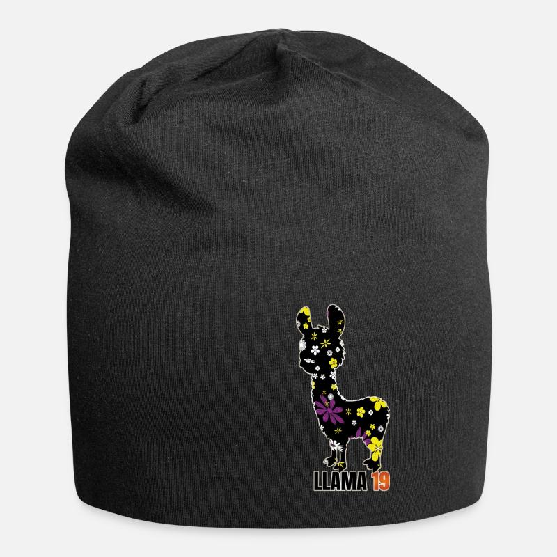 Llama - Jersey Beanie - black