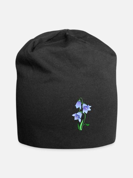 Glockenblume - Jersey-Beanie - Schwarz