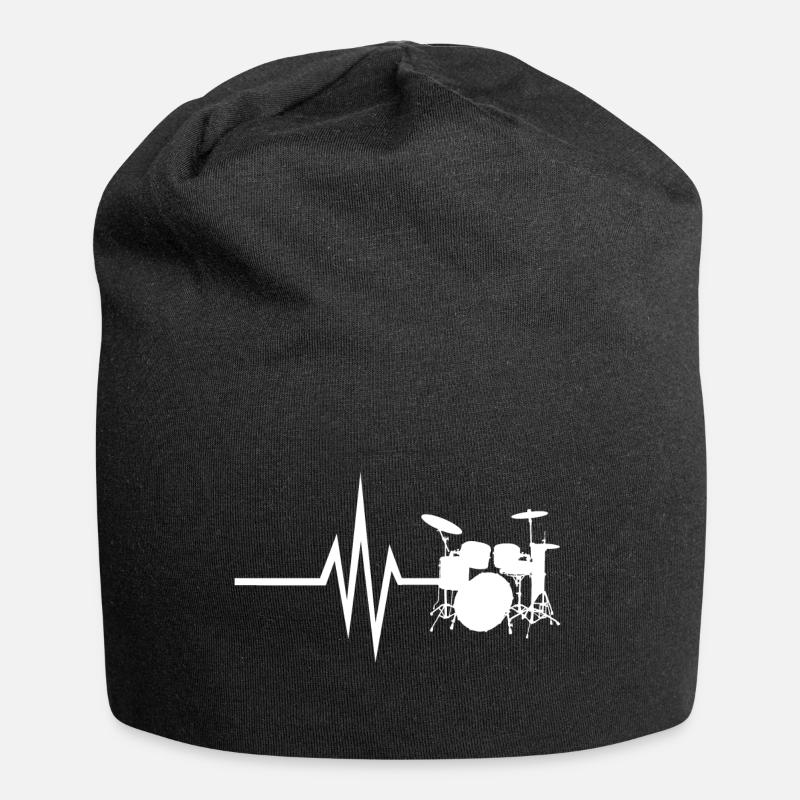 Mon cœur bat pour les percussions - Instrument - Bonnet en jersey - noir