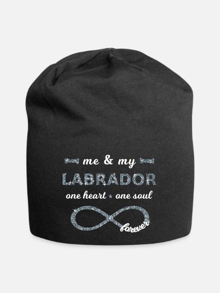 Me & my Labrador Hundeliebhaber Infinity Glitzer 8 - Jersey-Beanie - Schwarz