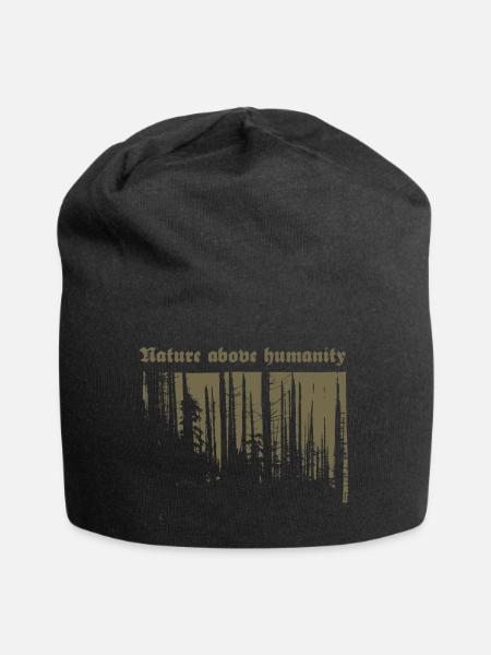 Nature above humanity (gold) - Jersey-Beanie - Schwarz