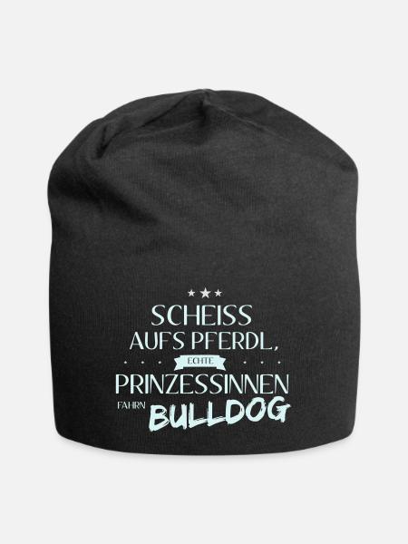 Prinzessinen fahren Bulldog Pferde | bayerisch - Jersey-Beanie - Schwarz