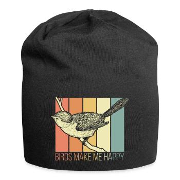 Oiseau - Bonnet en jersey - noir - Devant