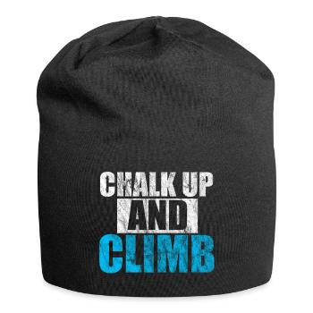 Climbing and Bouldering Shirt - Chalk Up and Climb - Jersey Beanie - black - Front