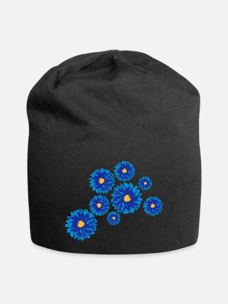 Flowers - Bonnet en jersey - noir