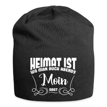 La maison est où l’on dit moin le soir - Bonnet en jersey - noir - Devant