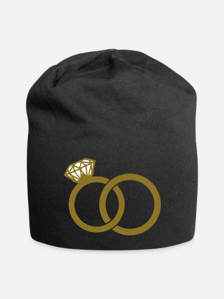 wedding rings - Jersey-Beanie - Schwarz