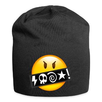 Smiley Swearing - Jersey Beanie - black - Front