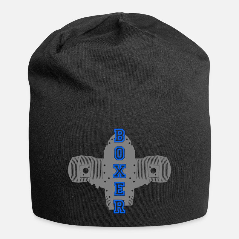 Boxer motor motorcycle motorcyclist biker - Jersey Beanie - black