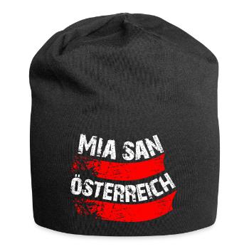 Mia san wir sind Österreich - Jersey-Beanie - Schwarz - Vorne
