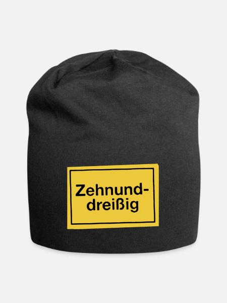 40. Geburtstag - Jersey-Beanie - Schwarz