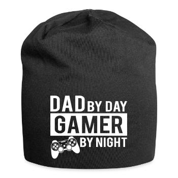 Papa by day gamer by night Papa Gamer Gift Fun - Bonnet en jersey - noir - Devant