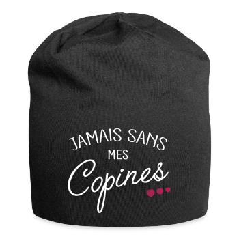 Jamais sans mes Copines - Bonnet en jersey - noir - Devant