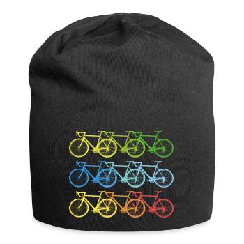 Bicycle colorful bikes cool art gift - Jersey Beanie - black - Front