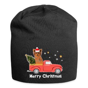 Pick-up Yorkie Christmas Tree - Bonnet en jersey - noir - Devant
