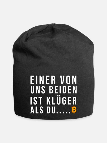Bitcoin Spruch - Jersey-Beanie - Schwarz