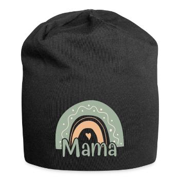 Mama Pastell Regenbogen Liebe - Jersey-Beanie - Schwarz - Vorne