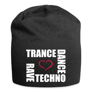techno dance trance rave - Bonnet en jersey - noir - Devant