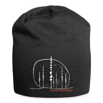 Zelt im Wald Fichtelgebirge - Jersey-Beanie - Schwarz - Vorne